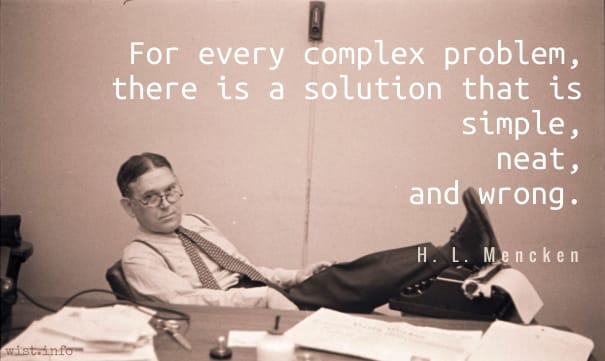 Image result for mencken complex problem