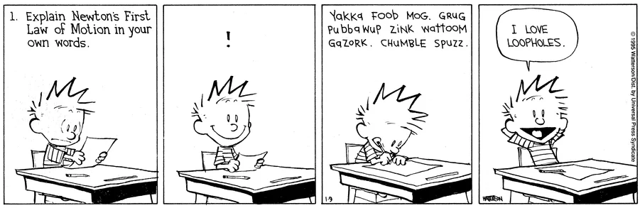 calvin & hobbes 1995 01 09 calvin & hobbes 1995 01 09