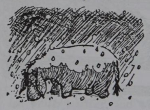 house at pooh corner - eeyore and snow - E H Shepard