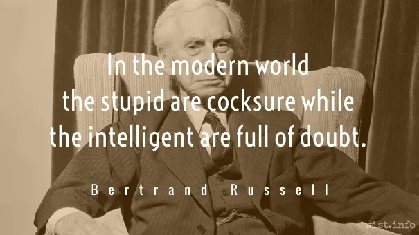 Russell - stupid cocksure - wist_info