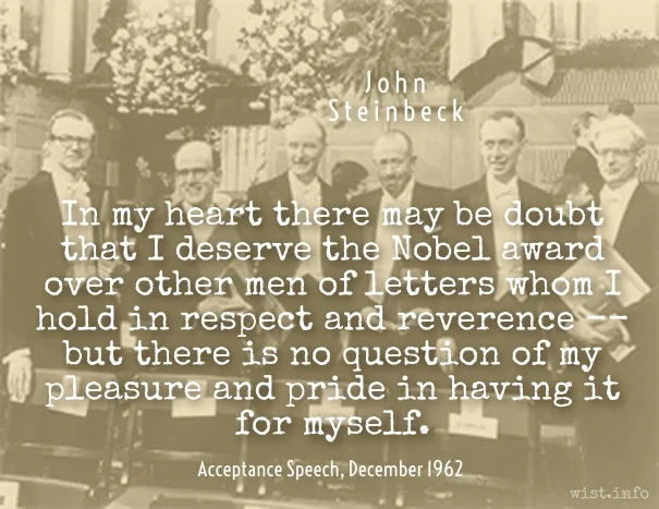 Steinbeck - Nobel prize - wist_info