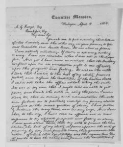 lincoln letter 1864-04-04 lincoln letter 1864-04-04
