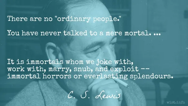 Lewis - ordinary people - wist_info quote