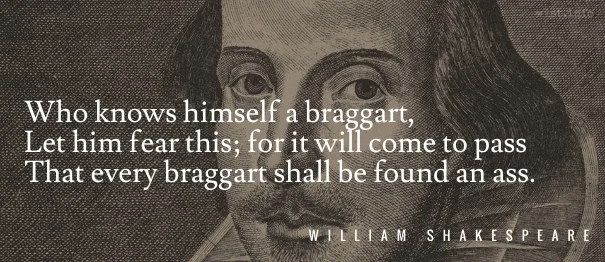 Shakespeare - braggart ass - wist_info quote