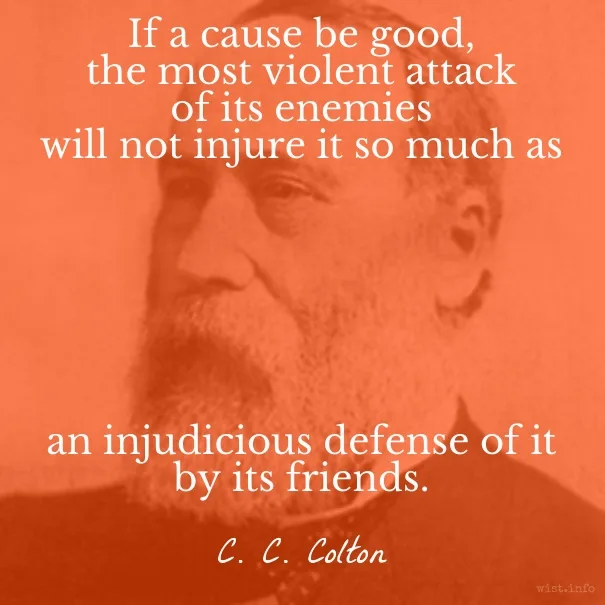 Colton - injudicious defense - wist.info quote Colton - injudicious defense - wist.info quote