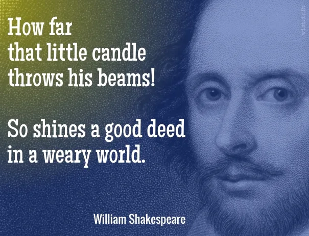Shakespeare - how far that little candle - wist_info quote