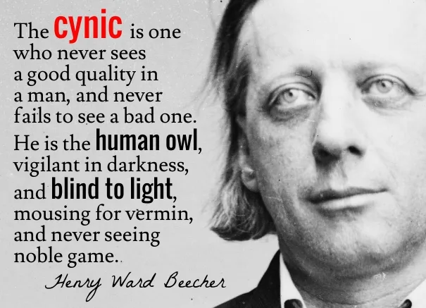 Beecher - cynic human owl - wist_info quote
