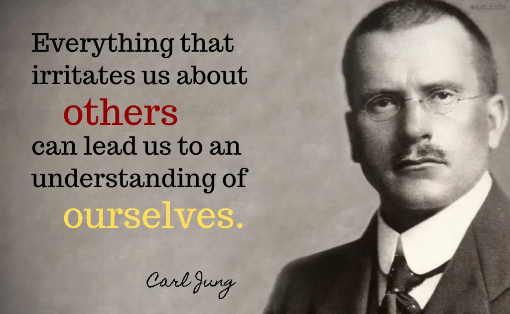 Jung - everything irritates others lead understanding ourselves - wist_info quote