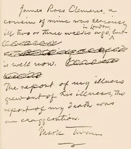 twain report of my death letter twain report of my death letter