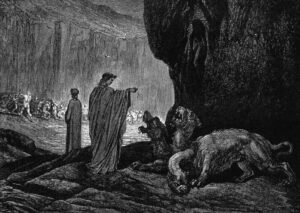 Gustave Dore – Divine Comedy, Inferno, Canto 6 “Cerberus” (1857)