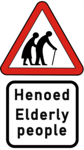 henoed elderly people signs