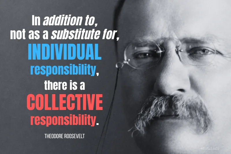 roosevelt - individual responsibility collective responsibility - wist.info quote